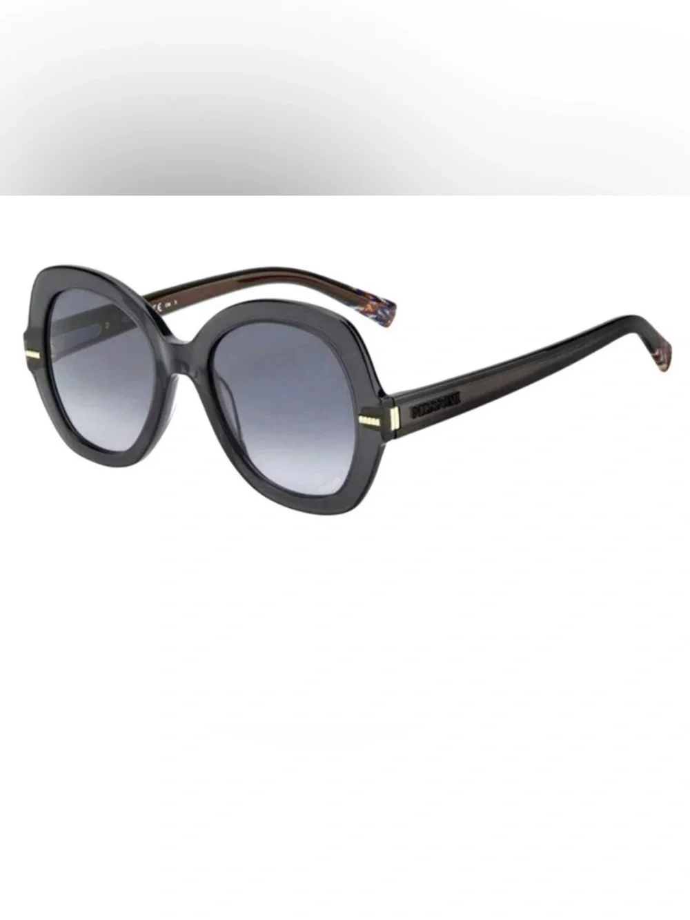 Missoni Oversized Black Acetate Gradient Lens Sunglasses New with case